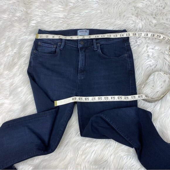 Agolde Denim Women’s Dark Blue Designer Mid-Rise Skinny Luxury Jeans W29/L27 - Picture 12 of 15